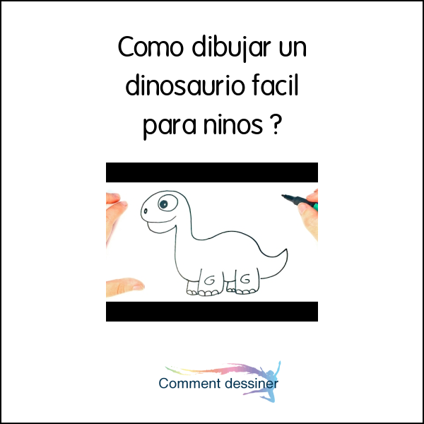 Como dibujar un dinosaurio facil para niños